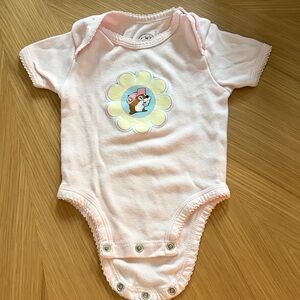 BUC-EE’S Pink Baby Onesie with Cartoon Print